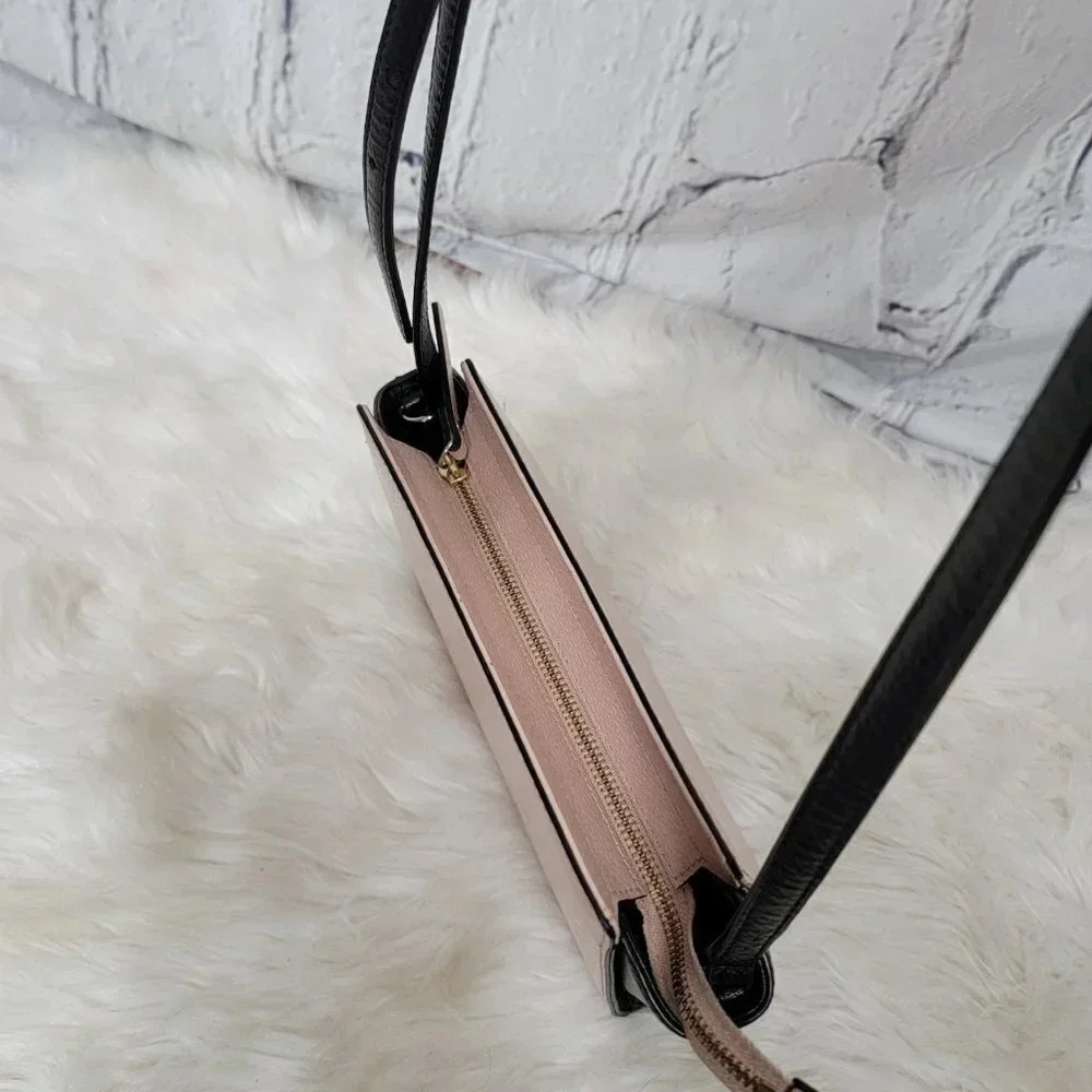 Kate Spade HAYDEN Crossbody Blush Pink & Black Mini Small Bag Purse Classic Chic